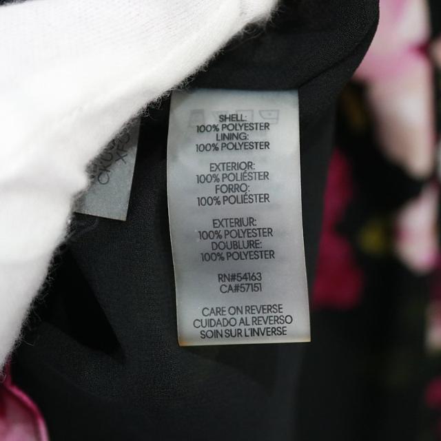 Calvin Klein(カルバンクライン)の【美品】  CALVIN KLEIN / カルバンクライン | 花柄 フラワープリントラップスカート | 4 | ブラック | レディース レディースのスカート(ロングスカート)の商品写真
