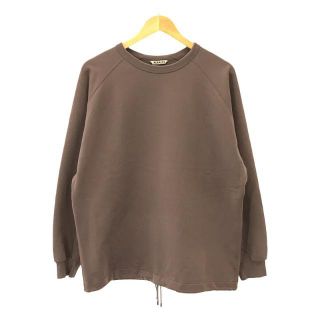 オーラリー(AURALEE)のAURALEE / オーラリー | 2021SS | SUPER SOFT SWEAT DRAW CODE BIG P/O ドローコード  ラグラン ビッグシルエット スウェット プルオーバー | 1 | パープル | レディース(トレーナー/スウェット)