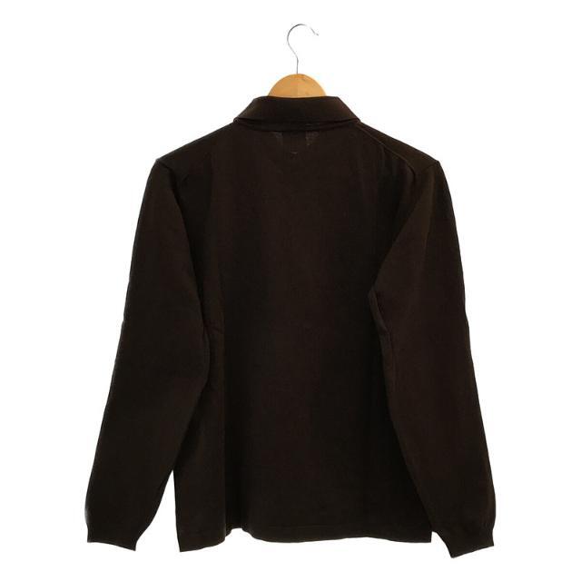 【美品】 ANDERSEN-ANDERSEN / アンデルセンアンデルセン | POLO LONG オーガニックコットンニット ポロシャツ | S | ブラウン | メンズ