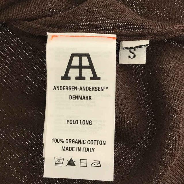 【美品】 ANDERSEN-ANDERSEN / アンデルセンアンデルセン | POLO LONG オーガニックコットンニット ポロシャツ | S | ブラウン | メンズ