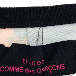 tricot COMME des GARCONS / トリココムデギャルソン | AD2013 2013AW | 異素材 切替 ツイード  フラワープリント スカート | M | ブラック/グリーン | レディース