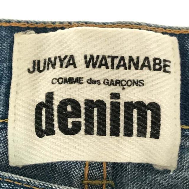 JUNYA WATANABE COMME des GARCONS / ジュンヤワタナベ コムデギャルソン | 2019SS | 5P 刺繡リペア加工  セルビッチ デニムパンツ | S | インディゴ | レディース