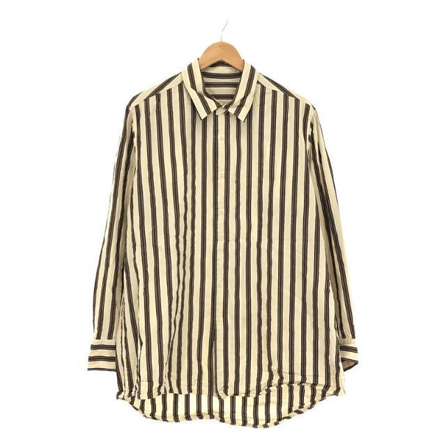 メンズCASEY CASEY / ケーシーケーシー | 2021AW | FABIANO SHIRT stripe コットン ストライプ ファビオ シャツ | M | NATURAL | メンズ