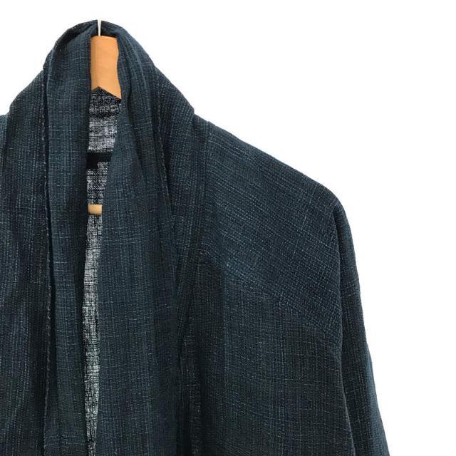 【新品】  MITTAN / ミッタン | ラオス コットン 羽織 シャツ | 2 | 藍×アーモンド（格子） | メンズ