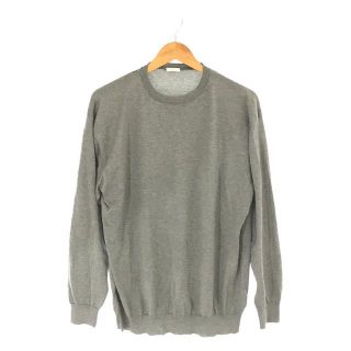 コモリ(COMOLI)のCOMOLI / コモリ | 21Ｇ ハイゲージ コットン クルーネック プルオーバー ニット | 3 | GREY | メンズ(ニット/セーター)