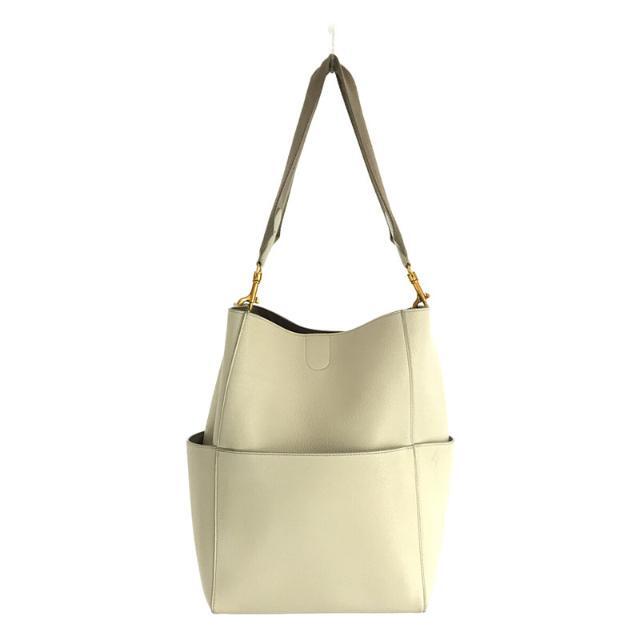 CELINE / セリーヌ | レザー サングル バケット ショルダーバッグ 保存袋有り | アイボリー | レディース