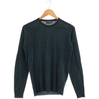 ジョンスメドレー(JOHN SMEDLEY)のJOHN SMEDLEY / ジョンスメドレー | 英国製メリノ ウール ハイゲージ クルーネック ニット | S | グリーン | レディース(ニット/セーター)