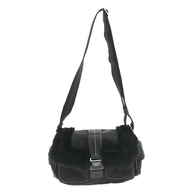 COACH / コーチ | ファー付き シグネチャー ショルダーバッグ | ブラック | レディース | フリマアプリ ラクマ