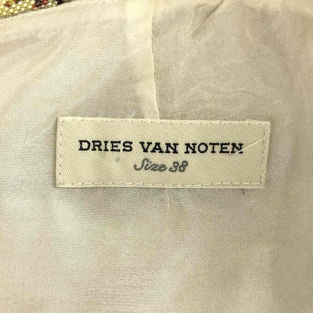 DRIES VAN NOTEN(ドリスヴァンノッテン)の【美品】  DRIES VAN NOTEN / ドリスヴァンノッテン | リネン レーヨン プリント ノースリーブドレス ワンピース | 38 | レディース レディースのワンピース(ロングワンピース/マキシワンピース)の商品写真