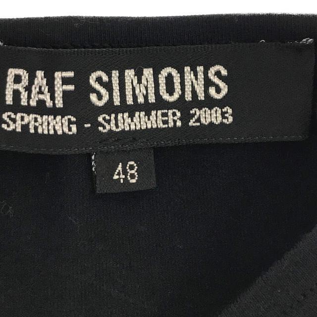 RAF SIMONS(ラフシモンズ)のRAF SIMONS / ラフシモンズ | 2003SS | 消費者期 企業プリント ノースリーブ Tシャツ | 48 | ブラック | メンズ メンズのトップス(タンクトップ)の商品写真