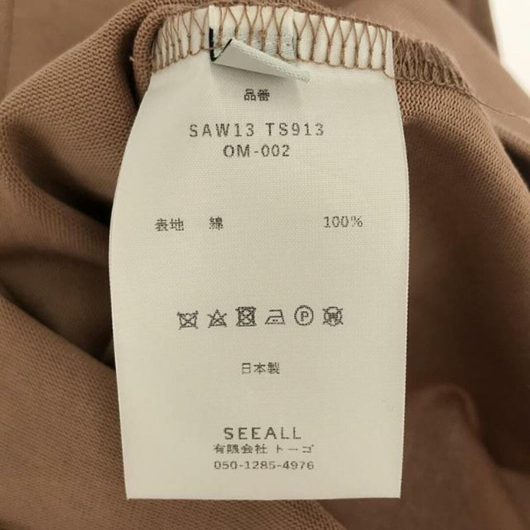 【新品】  SEEALL / シーオール | NECK BAND T-SHIRTS ネックバンド Tシャツ  | M | ベージュ | レディース
