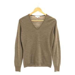 ジョンスメドレー(JOHN SMEDLEY)のJOHN SMEDLEY / ジョンスメドレー | スリムフィット メリノウール Vネックニット | M | ブラウン | レディース(ニット/セーター)