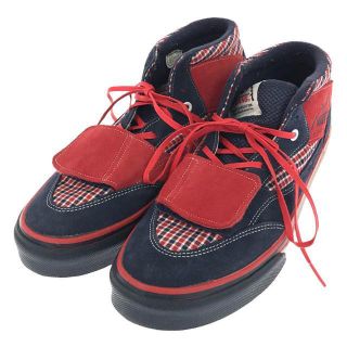 ホワイトマウンテニアリング(WHITE MOUNTAINEERING)の【美品】  White Mountaineering / ホワイトマウンテニアリング | × VANS バンズ別注 MOUNTAIN EDITION マウンテンエディション ミッドカット スニーカー | 26.5 | レッド / ネイビー | メンズ(スニーカー)