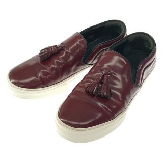 セリーヌ(celine)のCELINE / セリーヌ | Slipon Sneakers with Tassel タッセル レザー スリッポン シューズ | 42 | ボルドー | メンズ(スニーカー)