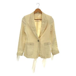 マルタンマルジェラ(Maison Martin Margiela)のMartin Margiela / マルタンマルジェラ | 2006SS | 本人期 アーティザナル 白タグ レース 切替 テーラード ジャケット | 36 | ホワイト | レディース(その他)