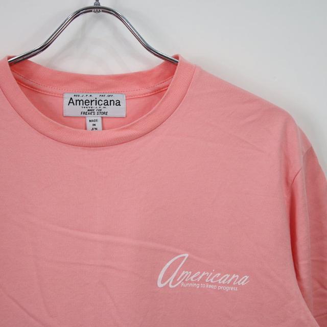 AMERICANA(アメリカーナ)のAmericana / アメリカーナ | べーシック天竺プリントTシャツ | F | ピンク | レディース レディースのトップス(Tシャツ(半袖/袖なし))の商品写真