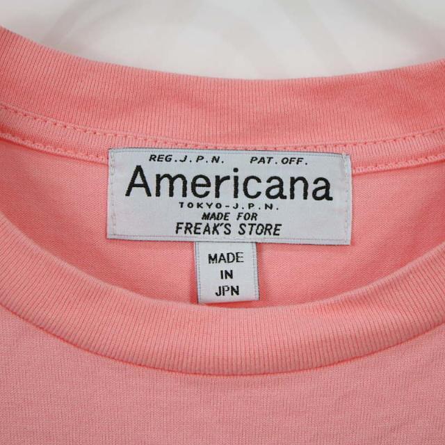 AMERICANA(アメリカーナ)のAmericana / アメリカーナ | べーシック天竺プリントTシャツ | F | ピンク | レディース レディースのトップス(Tシャツ(半袖/袖なし))の商品写真
