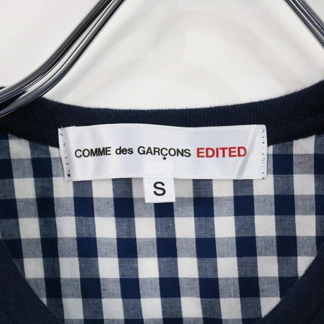 COMME des GARCONS(コムデギャルソン)のCOMME des GARCONS / コムデギャルソン | 2012AW | EDITED / チェック切替半袖Tシャツ | S | ネイビー | メンズ メンズのトップス(Tシャツ/カットソー(半袖/袖なし))の商品写真
