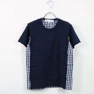 コムデギャルソン(COMME des GARCONS)のCOMME des GARCONS / コムデギャルソン | 2012AW | EDITED / チェック切替半袖Tシャツ | S | ネイビー | メンズ(Tシャツ/カットソー(半袖/袖なし))