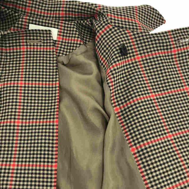 【新品】 HYKE / ハイク | 2021AW | PLAID DOUBLE FACE TRENCH COAT ガンクラブチェック トレンチコート  ベルト付き | 1 | ブラック / レッド | レディース