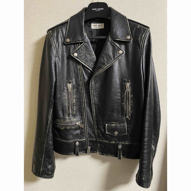 SAINT LAURENT PARIS サンローランパリ 15AW エディ期 クラシックモーターサイクルレザージャケット 397290 Y5YA1