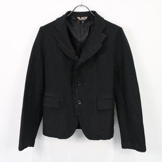 ブラックコムデギャルソン(BLACK COMME des GARCONS)のBLACK COMME des GARCONS / ブラックコムデギャルソン | 2010SS | ポリ縮絨 デザインジャケット | XS | ブラック | レディース(その他)