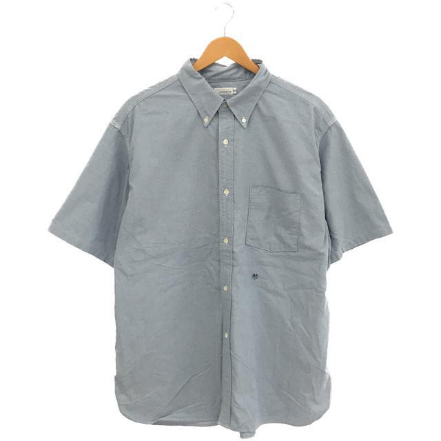 【美品】  nanamica / ナナミカ | Button Down Wind H/S Shirt  SUGS067 コットン ワイドシルエット ボタンダウン シャツ | XL | ブルー | メンズ