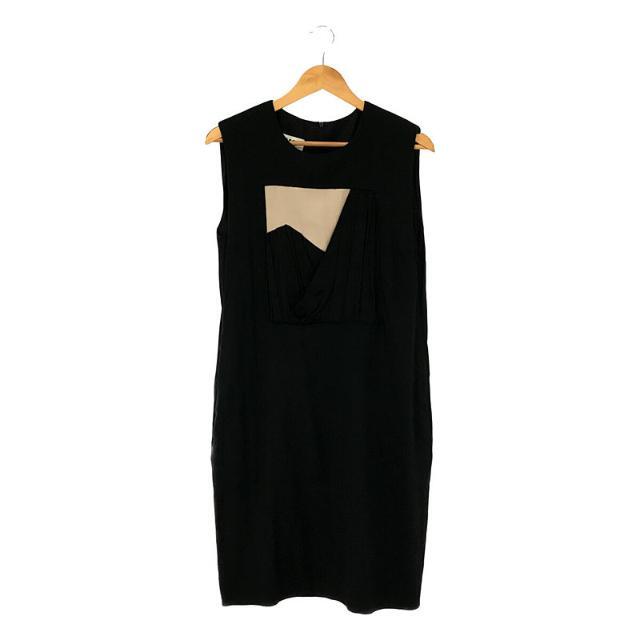 MM6 Maison Martin Margiela / エムエムシックス メゾンマルタンマルジェラ | ノースリーブ フロントデザイン ひざ丈 ワンピース | ブラック | レディース | フリマアプリ ラクマ