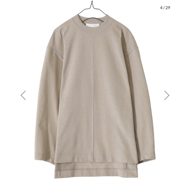 mame(マメ)のmame Oversized Cotton Long Sleeve Top レディースのトップス(カットソー(長袖/七分))の商品写真