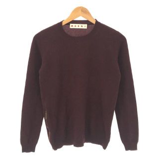 マルニ(Marni)のMARNI / マルニ | カシミヤ100％ サイドジップ クルーネックニット　 | 38 | ボルドー | レディース(ニット/セーター)