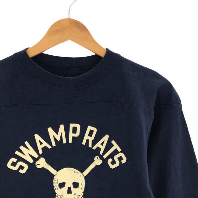 WAREHOUSE(ウエアハウス)の【新品】  WAREHOUSE / ウエアハウス | 2022AW | 7分袖 フットボールT SWAMP RATS | 36 | ネイビー | メンズ メンズのトップス(Tシャツ/カットソー(七分/長袖))の商品写真