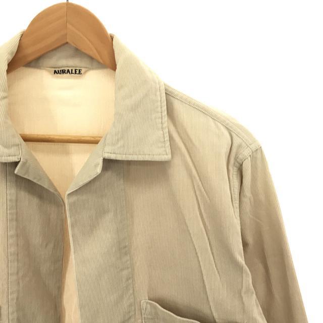 AURALEE / オーラリー | HEMP CORDUROY SHIRTS JACKET ヘンプ コットン コーデュロイ シャツ ジャケット | ホワイト | レディース
