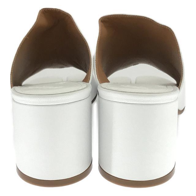 新品】 Maison Margiela メゾンマルジェラ ㉒ Tabi Mule タビ ミュール レザー サンダル 足袋 保存袋有 37  ホワイト レディース