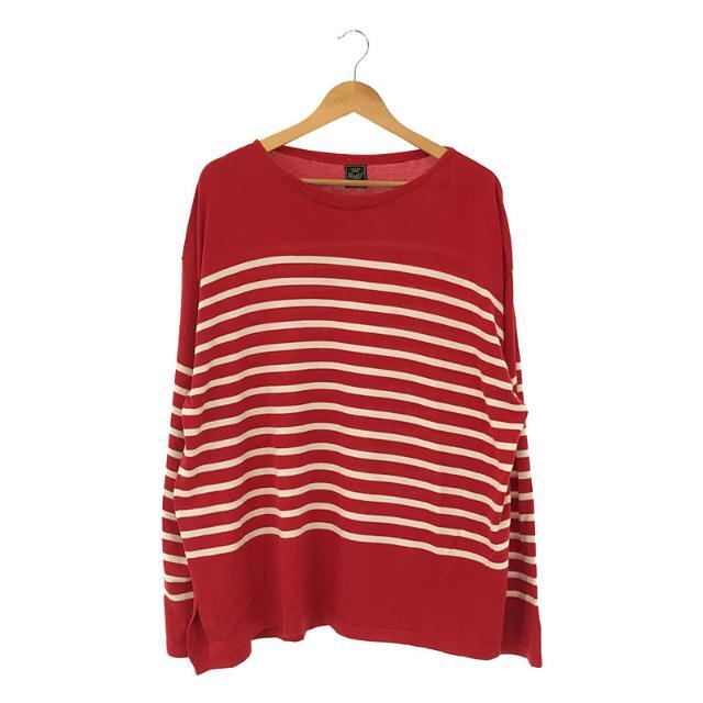 【新品】  GOLD / ゴールド 東洋エンタープライズ | C/S KNIT BORDER B/NECK ボートネックニット | Ｌ | 165RED | メンズ