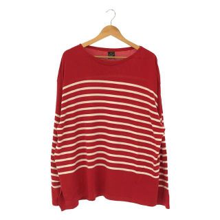 【新品】  GOLD / ゴールド 東洋エンタープライズ | C/S KNIT BORDER B/NECK ボートネックニット | Ｌ | 165RED | メンズ(ニット/セーター)