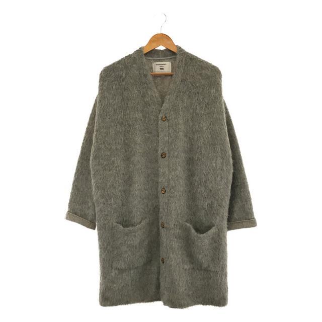 【美品】  THE INOUE BROTHERS / ザ イノウエブラザーズ | 2021AW | × WISM ウィズム 別注 SURI LONG CARDIGAN コットン スリ アルパカ シャギー ローゲージ ニット ロング カーディガン | F | グレーB | メンズメンズ