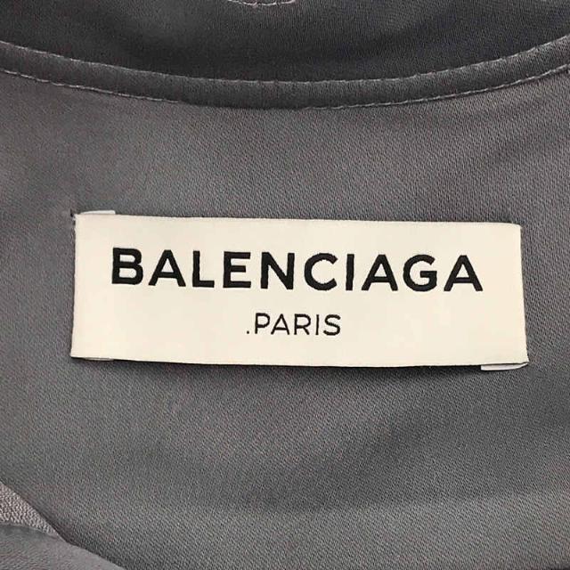 Balenciaga(バレンシアガ)の【美品】  BALENCIAGA / バレンシアガ | 2016 | レーヨン アセテート ノースリーブドレス ワンピース | 36 | グレー | レディース レディースのワンピース(ロングワンピース/マキシワンピース)の商品写真