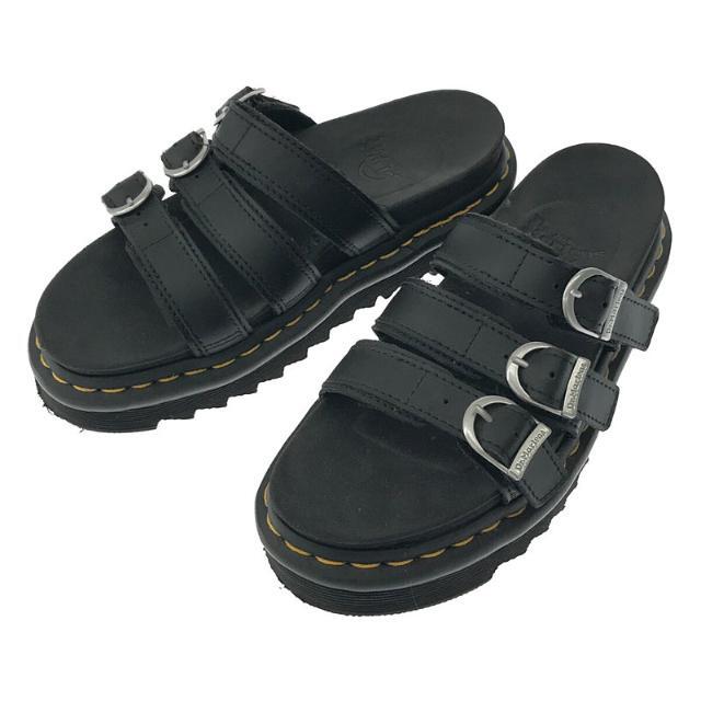 Dr.Martens(ドクターマーチン)の【美品】  Dr.Martens / ドクターマーチン | BLAIRE SLIDE ブレア スライド レザー 3ストラップ サンダル | 3 | ブラック | レディース レディースの靴/シューズ(サンダル)の商品写真