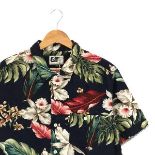 エンジニアードガーメンツ(Engineered Garments)の【美品】  Engineered Garments / エンジニアドガーメンツ | コットン フラワー 花柄 アロハシャツ | XL | ネイビー | メンズ(Tシャツ/カットソー(半袖/袖なし))