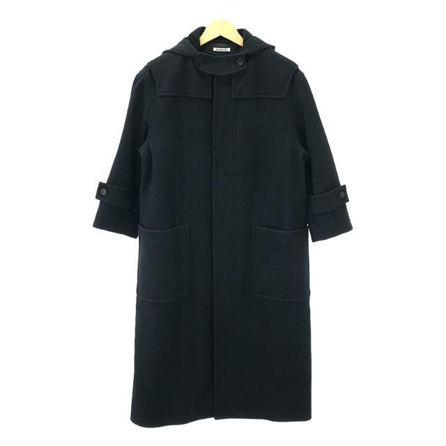 【美品】  AURALEE / オーラリー | 2019AW | WOOL SILK MELTON DUFFLE COAT　ウールシルクメルトン ダッフルコート | 0 | ネイビー | レディース