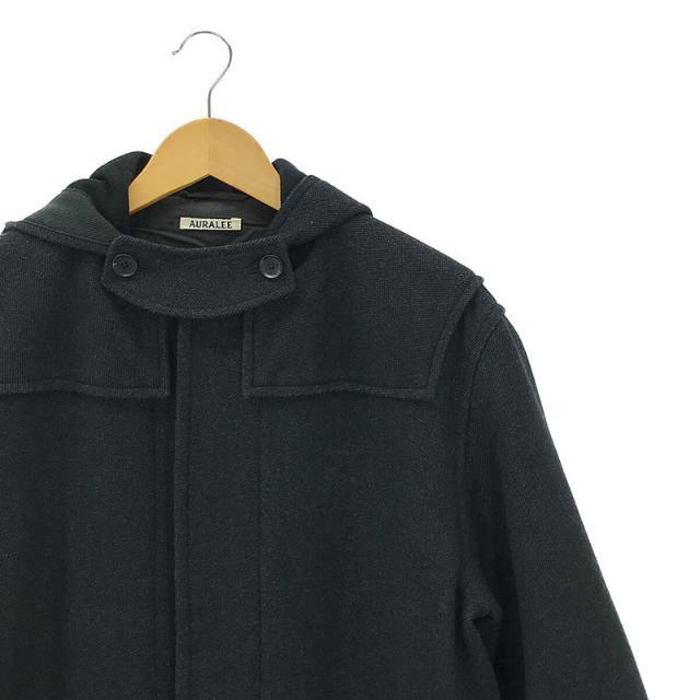 【美品】  AURALEE / オーラリー | 2019AW | WOOL SILK MELTON DUFFLE COAT　ウールシルクメルトン ダッフルコート | 0 | ネイビー | レディース