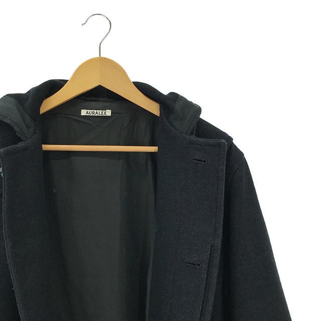 【美品】  AURALEE / オーラリー | 2019AW | WOOL SILK MELTON DUFFLE COAT　ウールシルクメルトン ダッフルコート | 0 | ネイビー | レディース