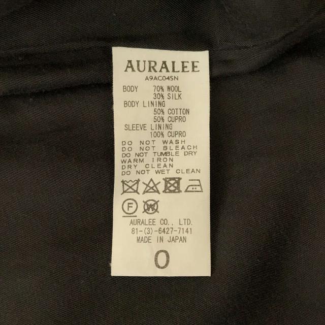 【美品】  AURALEE / オーラリー | 2019AW | WOOL SILK MELTON DUFFLE COAT　ウールシルクメルトン ダッフルコート | 0 | ネイビー | レディース