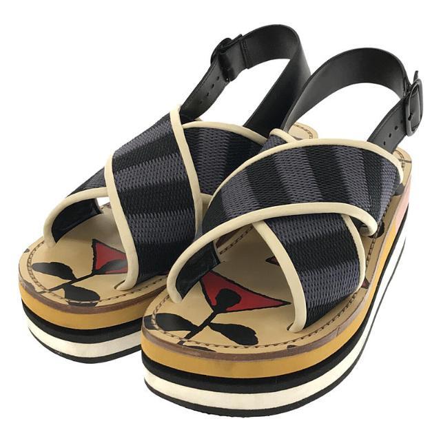 Marni(マルニ)の【美品】  MARNI / マルニ | ZEPPA WEDGE 厚底 ウェッジサンダル | 38 | マルチカラー | レディース レディースの靴/シューズ(サンダル)の商品写真