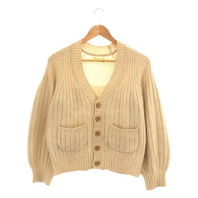 unfil / アンフィル | merino wool ribbed cardigan メリノウール リブ ボリュームスリーブ カーディガン | 1  | オフホワイト | レディース | フリマアプリ ラクマ