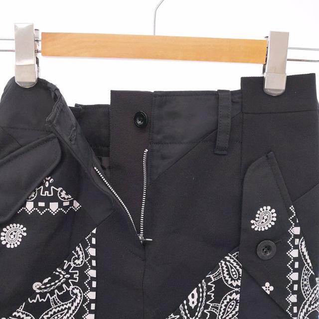 【新品】  sacai / サカイ | 2021SS | ×Hank Willis Thomas Archive Print Mix Skirt ハンクウィリストーマス アーカイブプリントミックススカート | 1 | ブラック | レディース 3