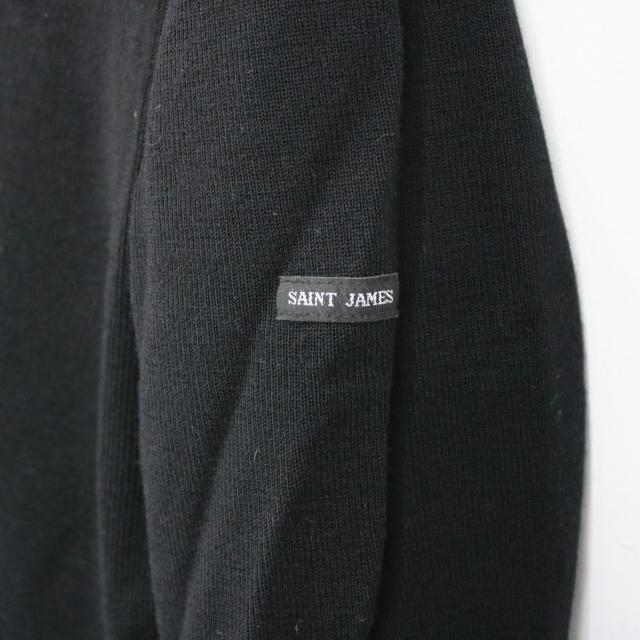 SAINT JAMES(セントジェームス)のSAINT JAMES / セントジェームス | DOUBLEFACE SWEATER ダブルフェイスセーター | T1 | NOIR（ブラック） | I513012-C-3b604df01d4ca52 レディースのトップス(ニット/セーター)の商品写真