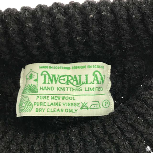 INVERALLAN(インバーアラン)の【美品】  INVERALLAN / インバーアラン | 1A クルーネック フィッシャーマン アラン 編み ケーブル ニット セーター | ブラック | メンズ メンズのトップス(ニット/セーター)の商品写真