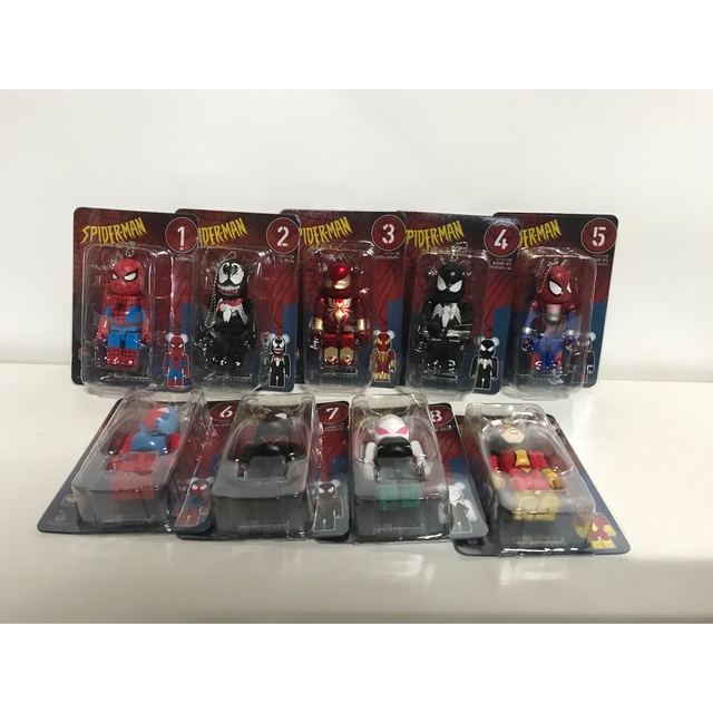 BE@RBRICK(ベアブリック)のSPIDER-MAN Happyくじ BE@RBRICK ベアブリック賞 9個 エンタメ/ホビーのフィギュア(アメコミ)の商品写真