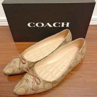 コーチ(COACH)の【定価¥40,300-】新品、未使用 COACHフラットシューズ　シグネチャー(バレエシューズ)